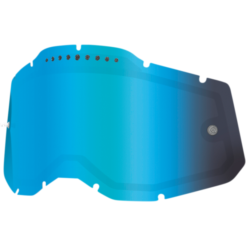 100% Racecraft 2/Accuri 2/Strata 2 Vented Mirror Blue Replacement Lens