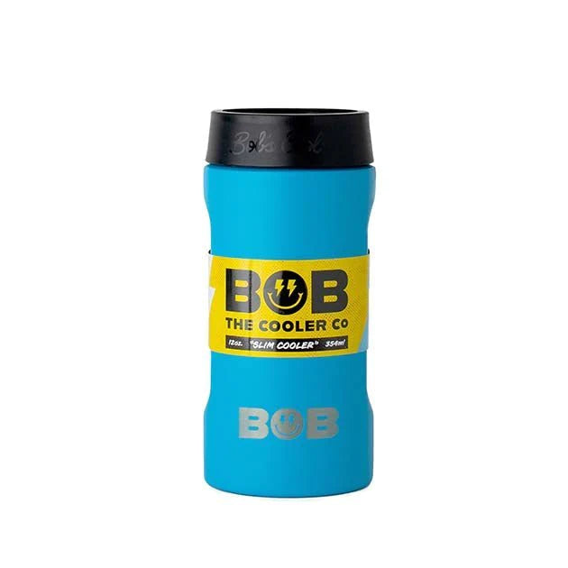 Blue 12oz Slim "Bob's Chillin" Can Cooler