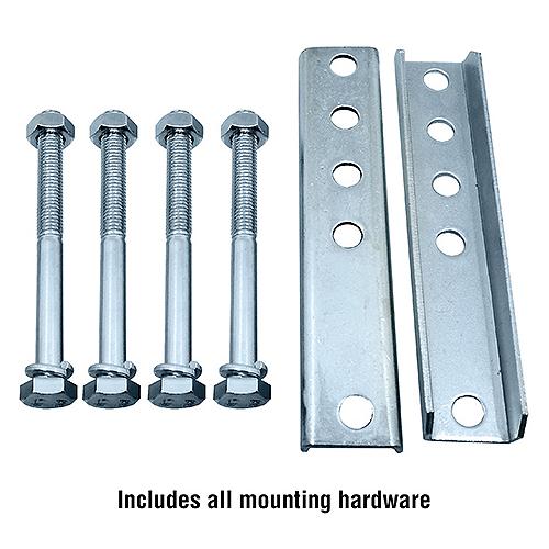 bolts and hardware included with the Seachoice 1500 lb Fold Up Trailer Jack with Wheel for Boat and Utility Trailers