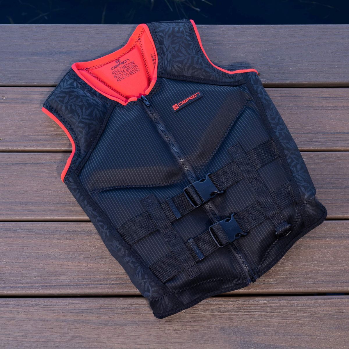 O'Brien Ladies Recon Life Jacket on deck