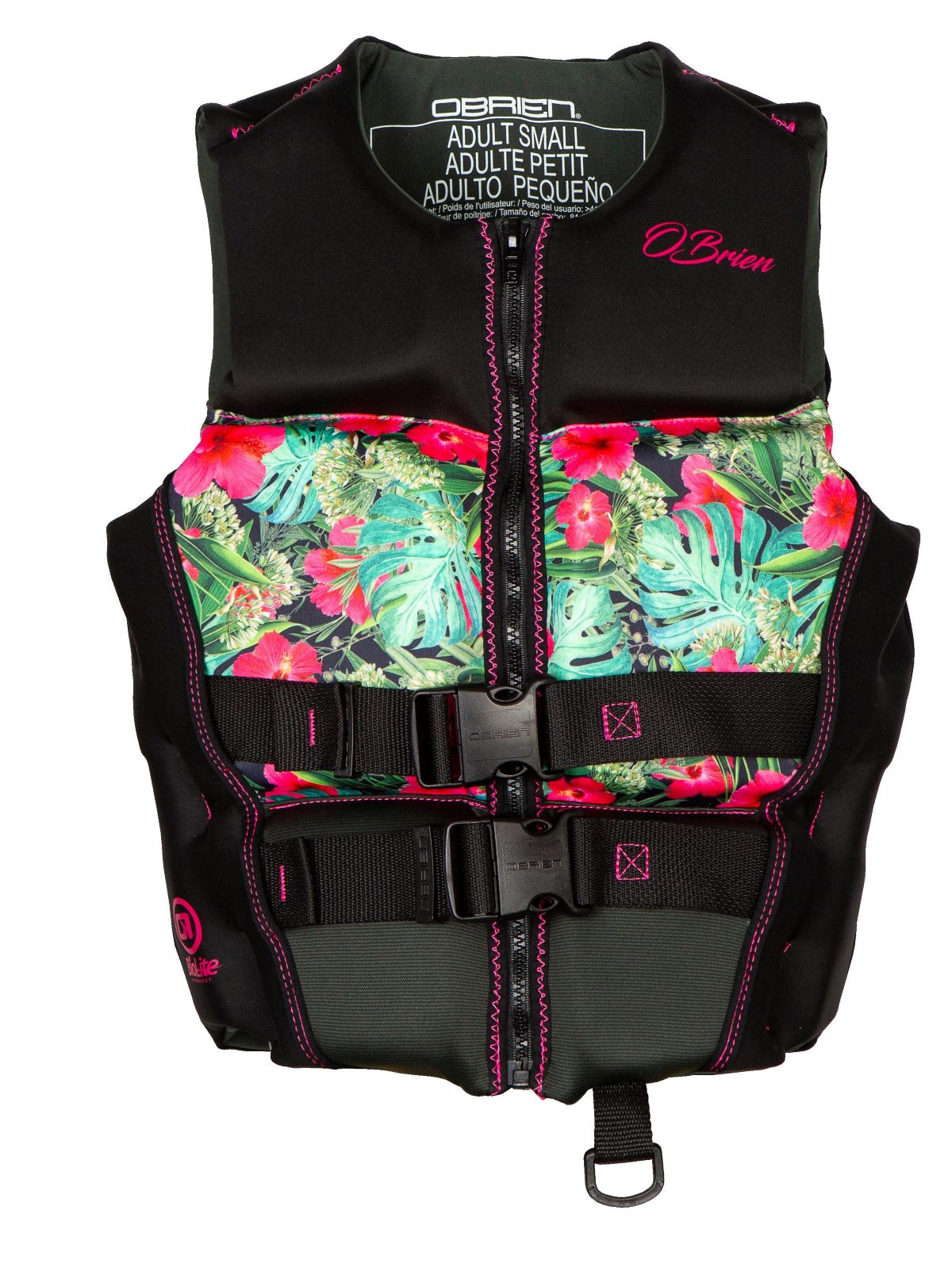 Pink/floral O'Brien Ladies Flex V-Back Life Jacket