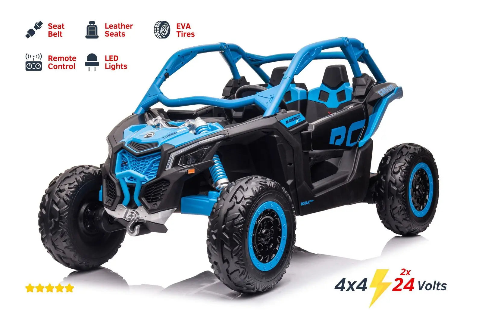 2x24V 4x4 Can-Am Maverick 2 Seater Ride on UTV for Kids