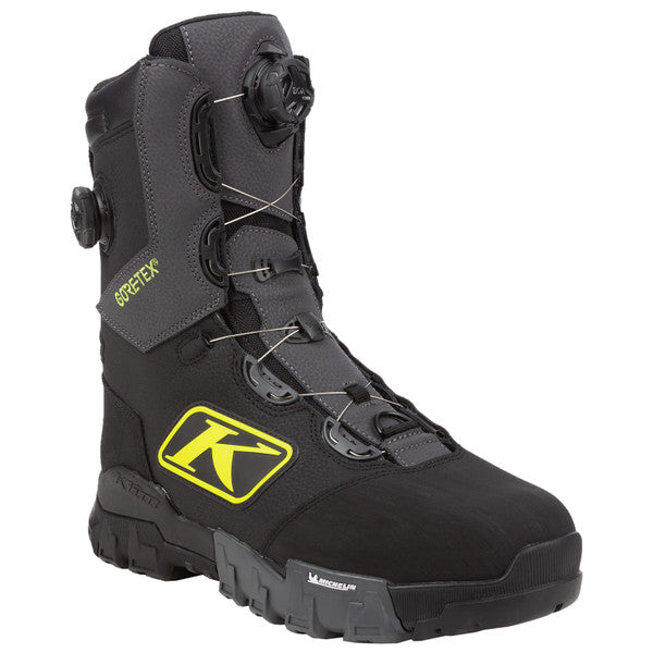 Klim Adrenaline Pro S GTX BOA Snowmobile Boots in Asphalt - Hi-Vis
