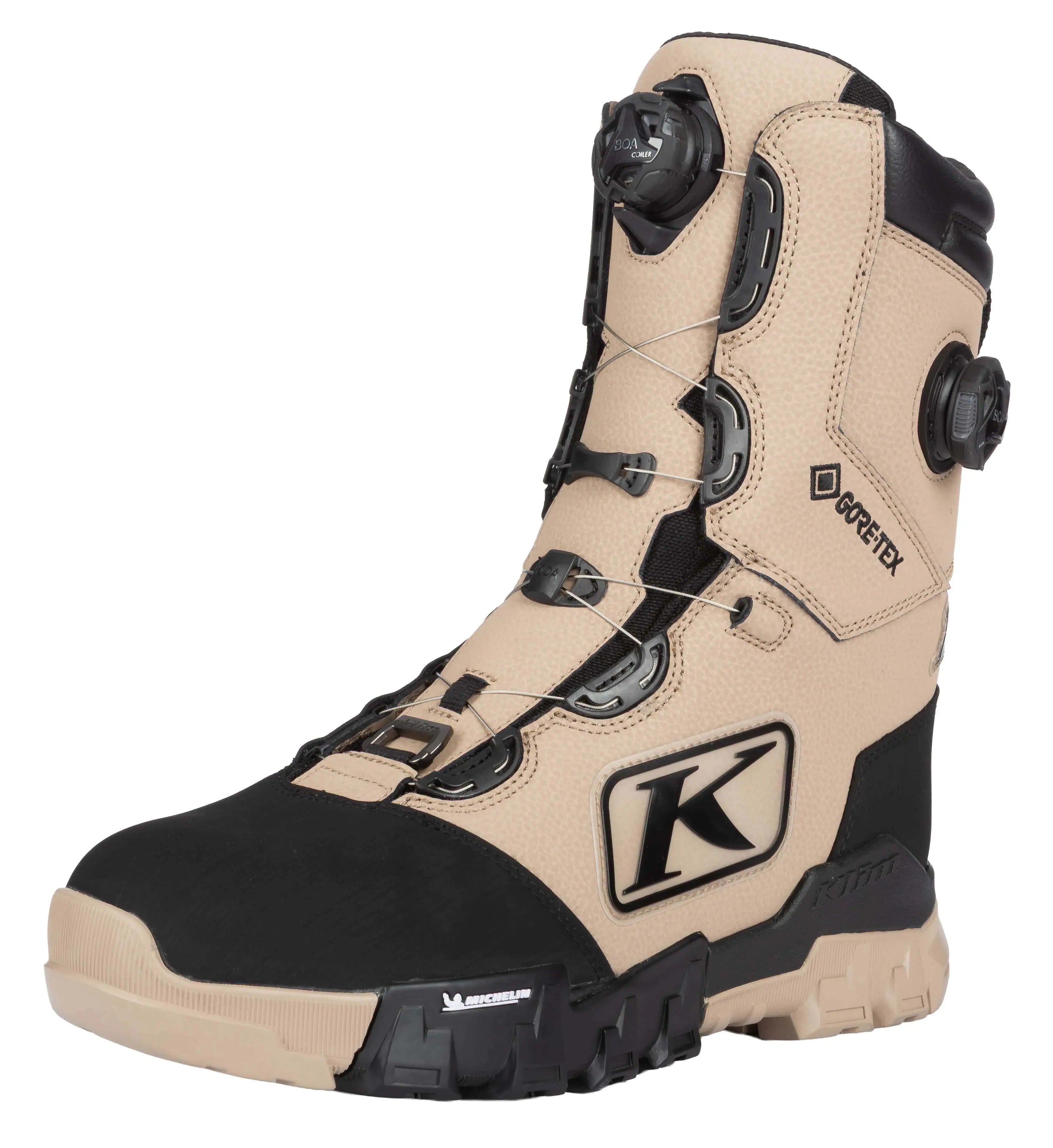 montana tan Klim Adrenaline Pro S GTX BOA Snowmobile Boots
