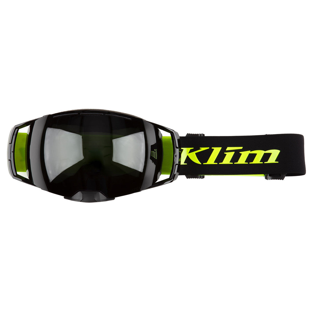 Klim Aeon Snowmobile Goggles Tech Black Hi-Viz Smoke Polarized