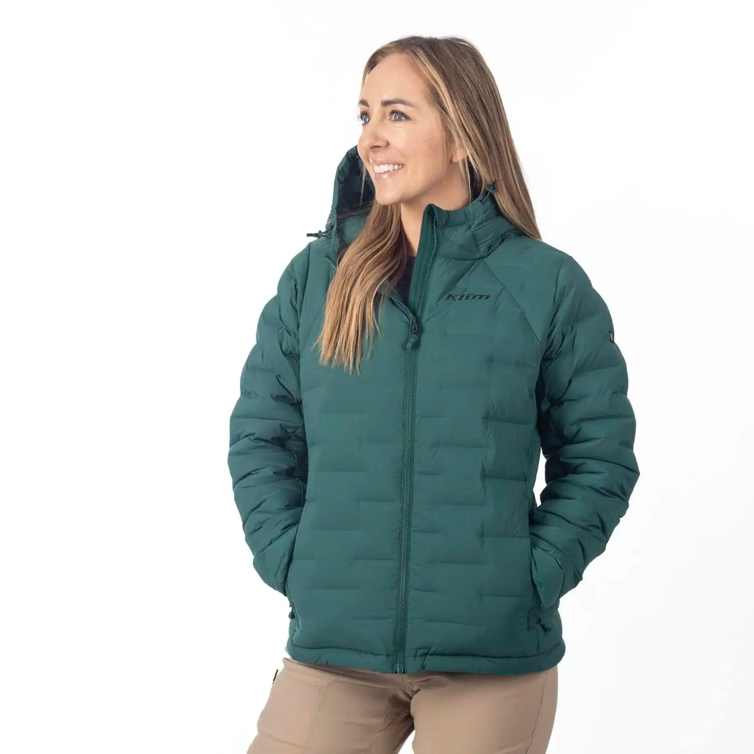 Klim Luna Stretch Down Hooded Jacket rain forest