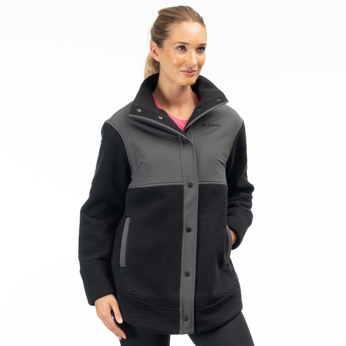 Klim Women's High Pile Mountain Fleece Jacket - black asphalt