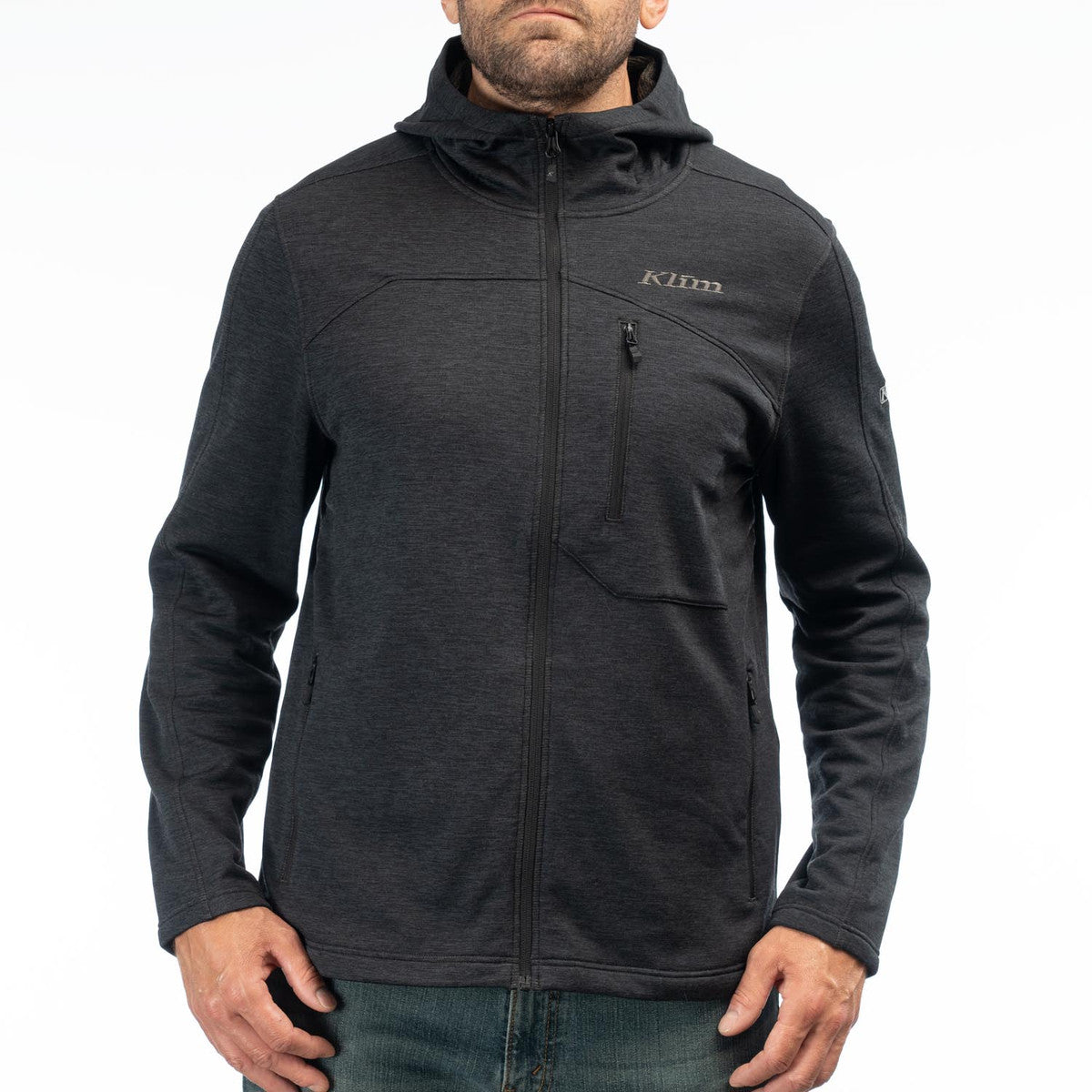 Klim Echo Wool Fleece Hoodie in black