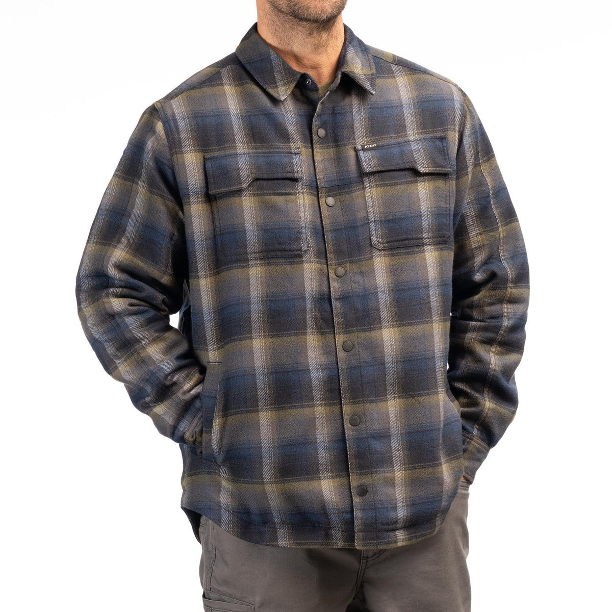 Fleece lined flannel sales shirt with hood