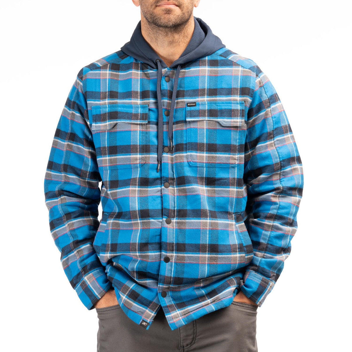 Imperial blue Klim Targhee Fleece Lined Flannel Hoodie
