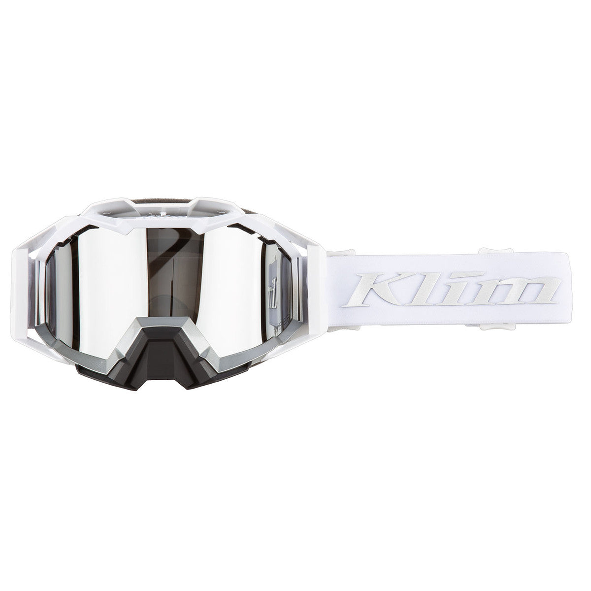 "Vanish White Clear Smoke Silver Mirror" Klim Viper Pro Snowmobile Goggle