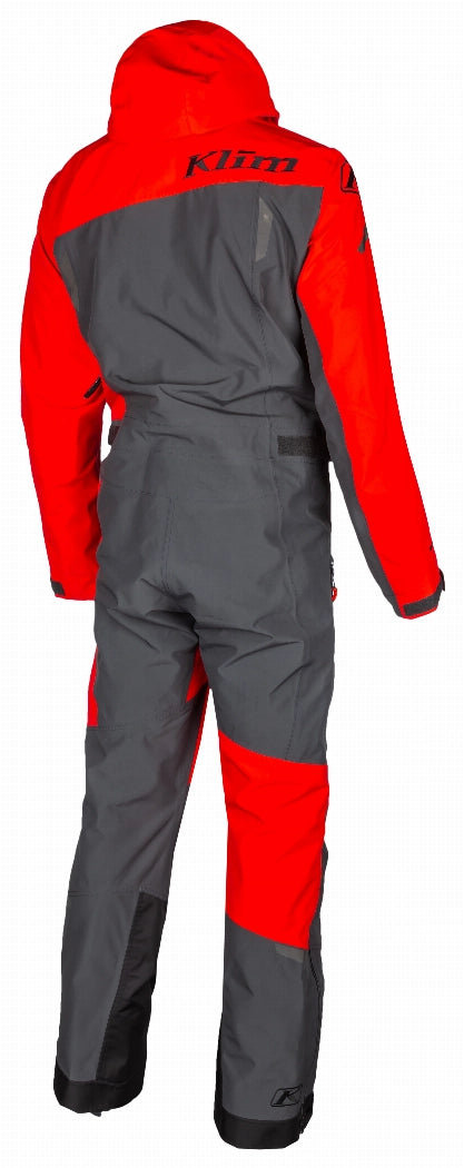 red / grey / asphalt Klim Ripsa One-Piece Snowmobile Monosuit