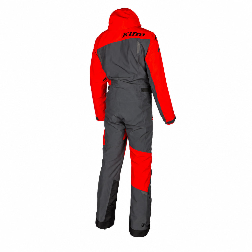 red / grey / asphalt Klim Ripsa One-Piece Snowmobile Monosuit
