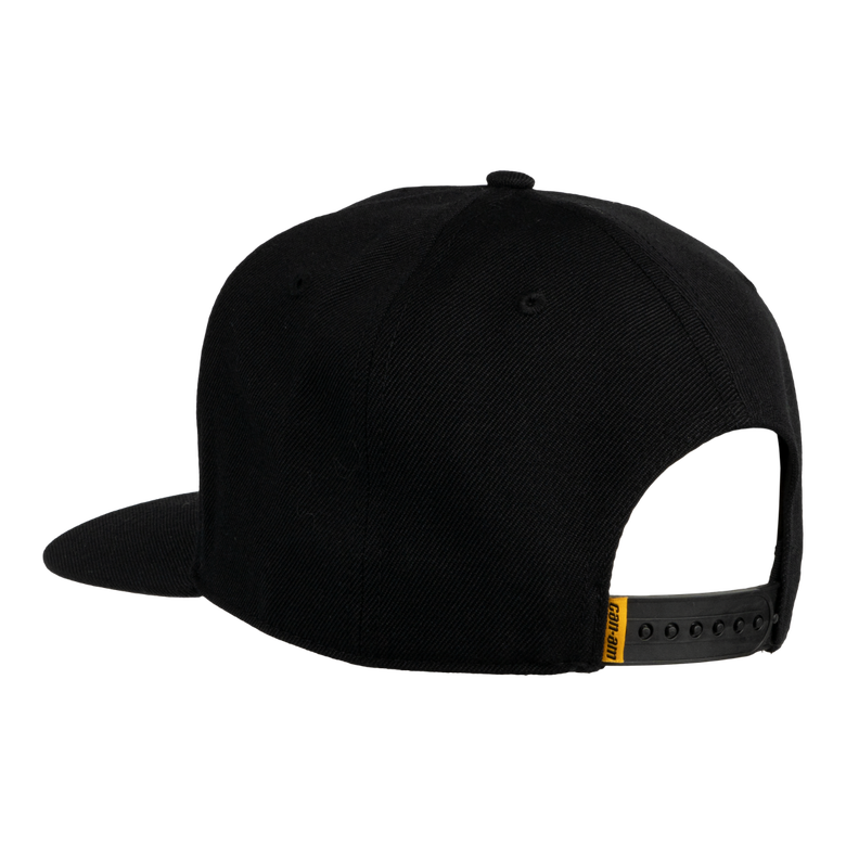 back view of black Can-Am Men's Flat Cap