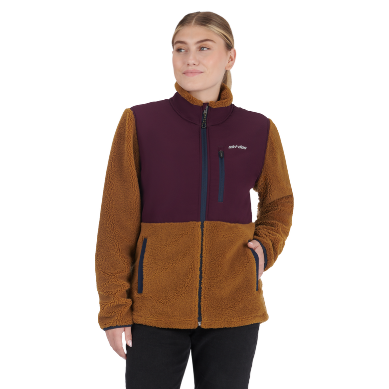 bronze Ski-Doo Women's Teddy Fleece Jacket