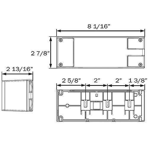 dimensions of the Seachoice Waterproof Passenger Side Trailer Tail Light in a line art drawing