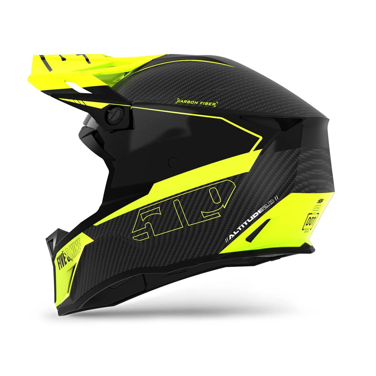 509 Altitude 2.0 Carbon Fiber Snowmobile Helmet - Acid Green