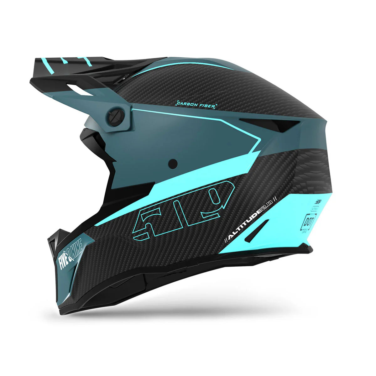 509 Altitude 2.0 Carbon Fiber Snowmobile Helmet - Sharkskin