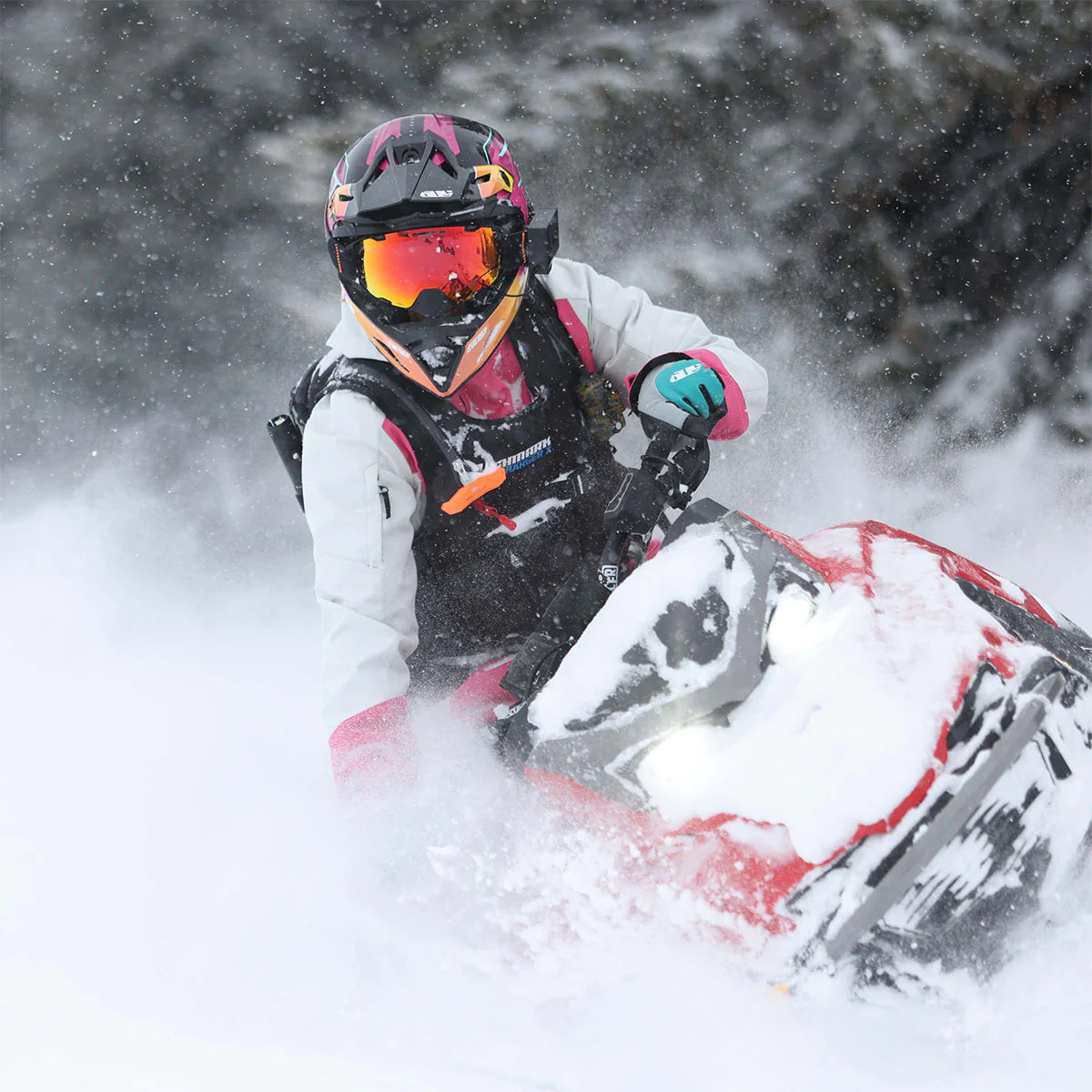 509 Aviator 2.0 Ignite S1 Heated Snowmobile Goggle - Orange Pop