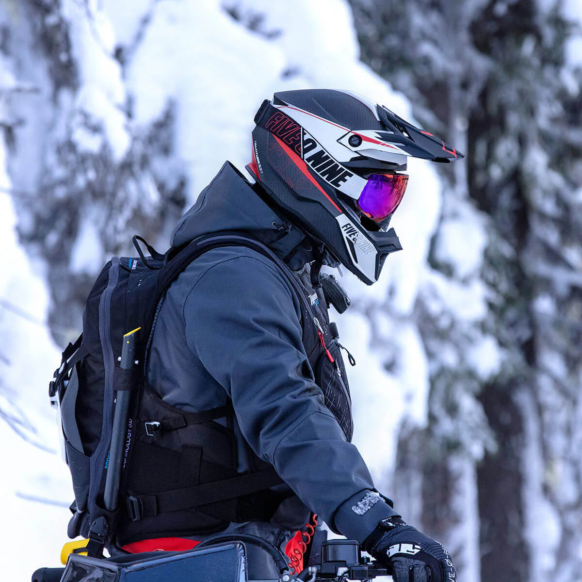 509 Aviator 2.0 Ignite S1 Heated Snowmobile Goggle - Racing Red