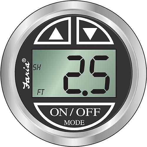 Faria Digital Marine Depth Sounder With Thru Hull Transducer