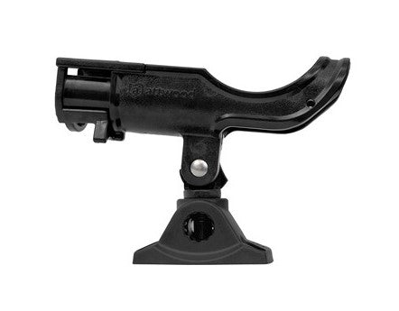 Attwood 5009-4 Heavy-Duty Adjustable Rod Holder with Combo Mount, Black Finish