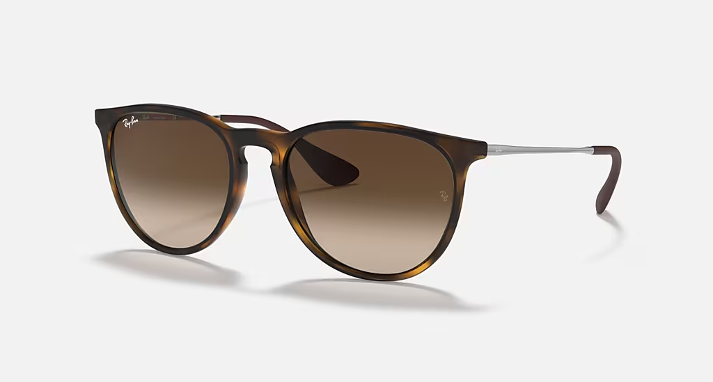 Ray-Ban Erika Sunglasses - Matte Havana Frame With Brown Lens