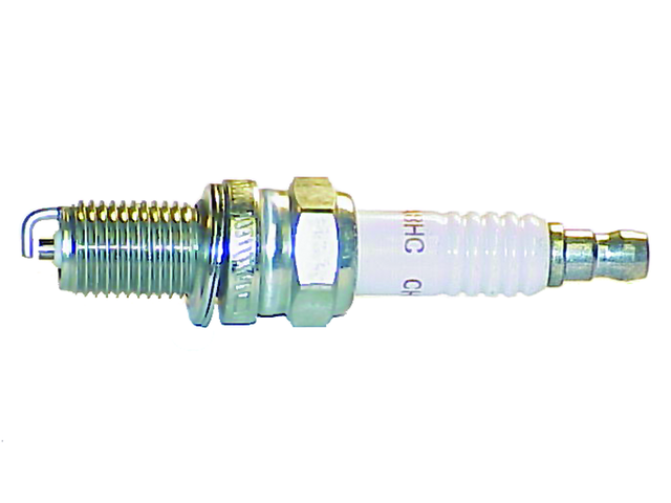 Spark plug on a white background
