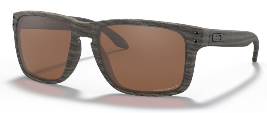 Oakley Holbrook XL Polarized Sunglasses- Prizm Tungsten Polarized Lens/Woodgrain Frame