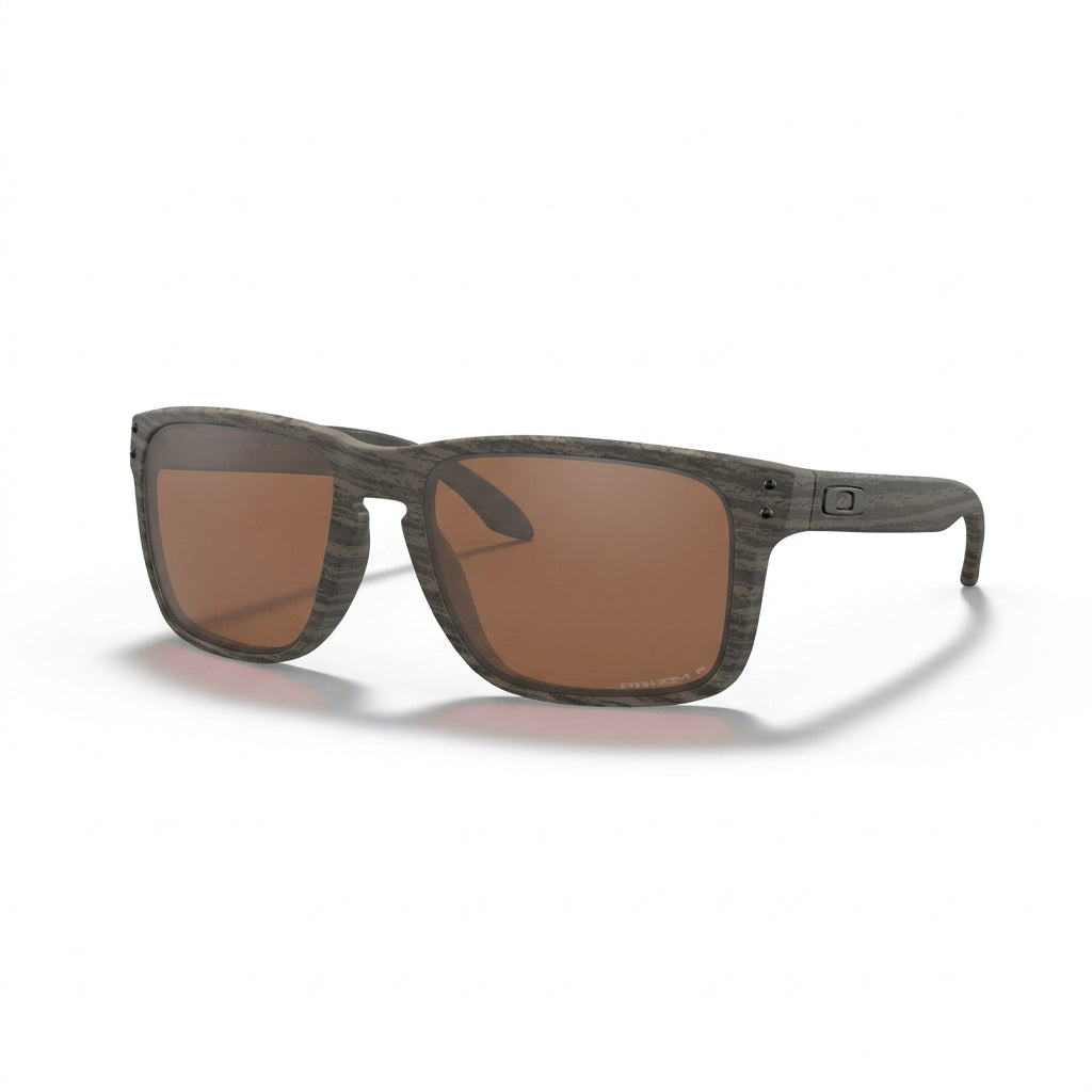 Oakley Holbrook XL Polarized Sunglasses- Prizm Tungsten Polarized Lens/Woodgrain Frame