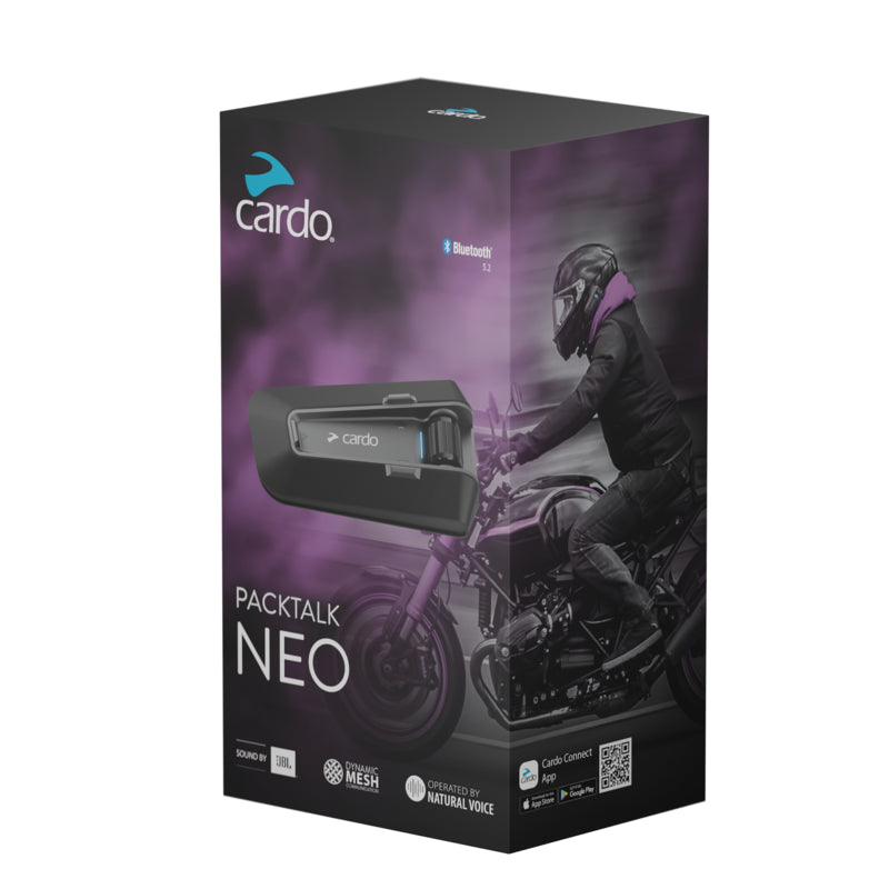 Cardo Packtalk Neo Single Bluetooth Communicator - Martin Motor Sports