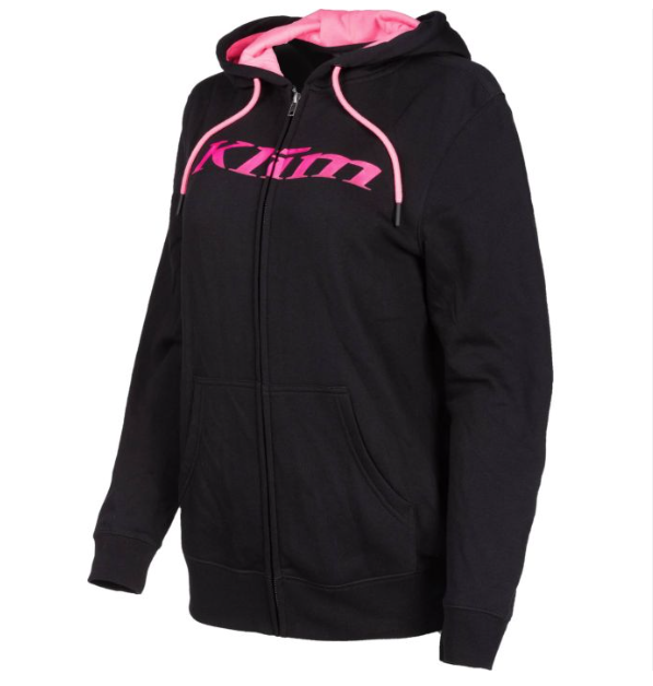 Klim Dusk Zip Hoodie black - knockout pink