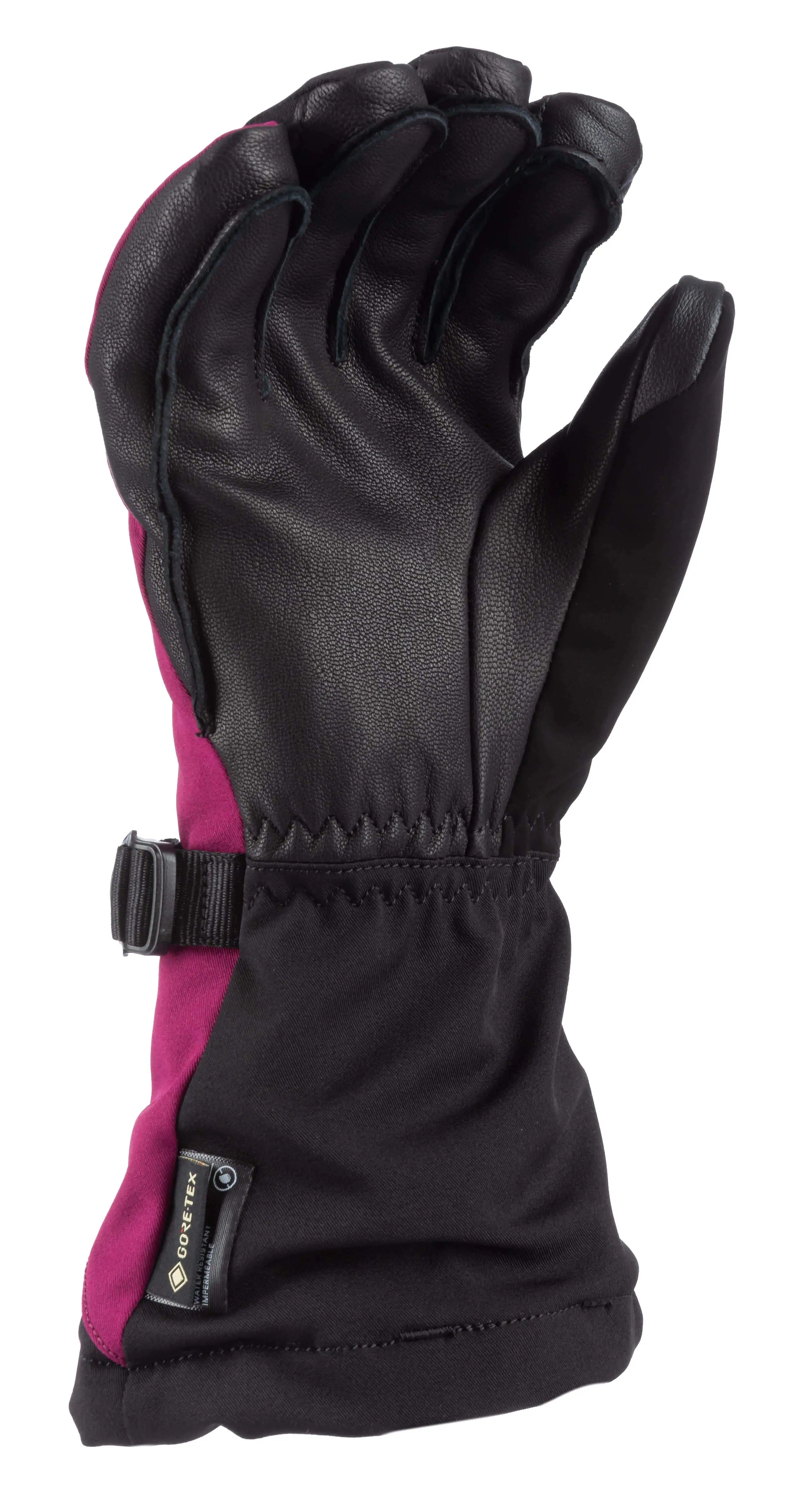Klim Allure Gauntlet Glove in black pink glo, palm view