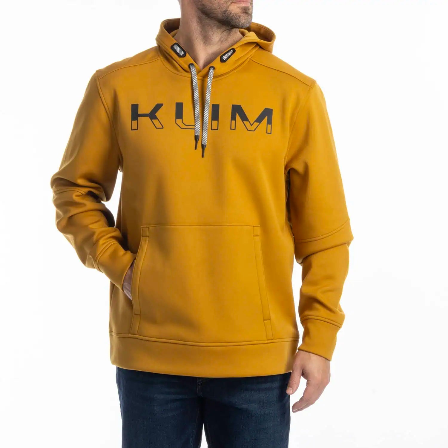 Golden Brown - Black color of the Klim Petrol Pullover Hoodie