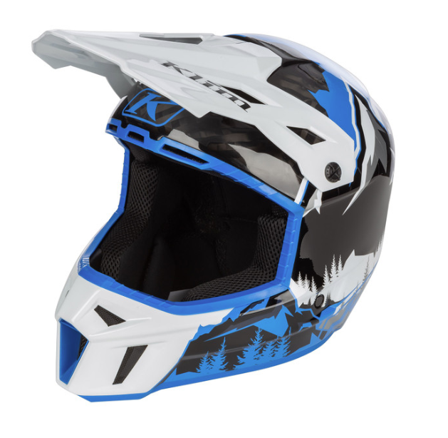 Klim F3 Carbon Snowmobile Helmet ECE blue white