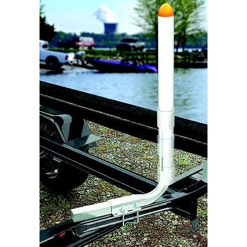 the Tie Down Engineering Boat Trailer Guide Poles installed on a trailer