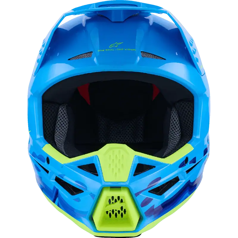 cyan Alpinestars SM3 Force Motocross MX Helmet