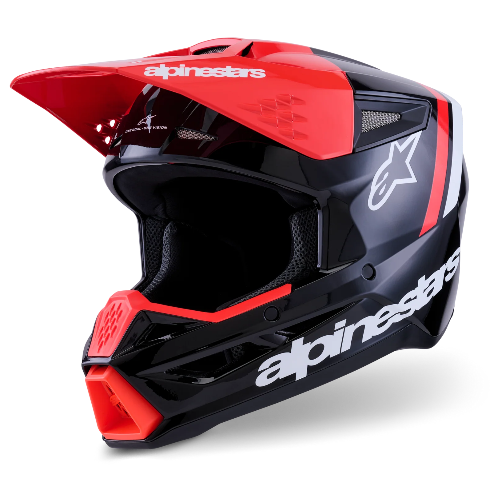 black / red/ white Alpinestars SM3 Radium MX Helmet