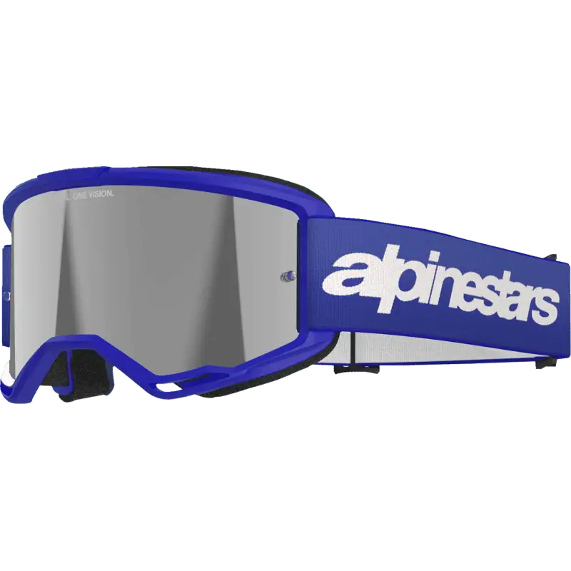 blue Alpinestars Vision 3 Wordmark Goggles