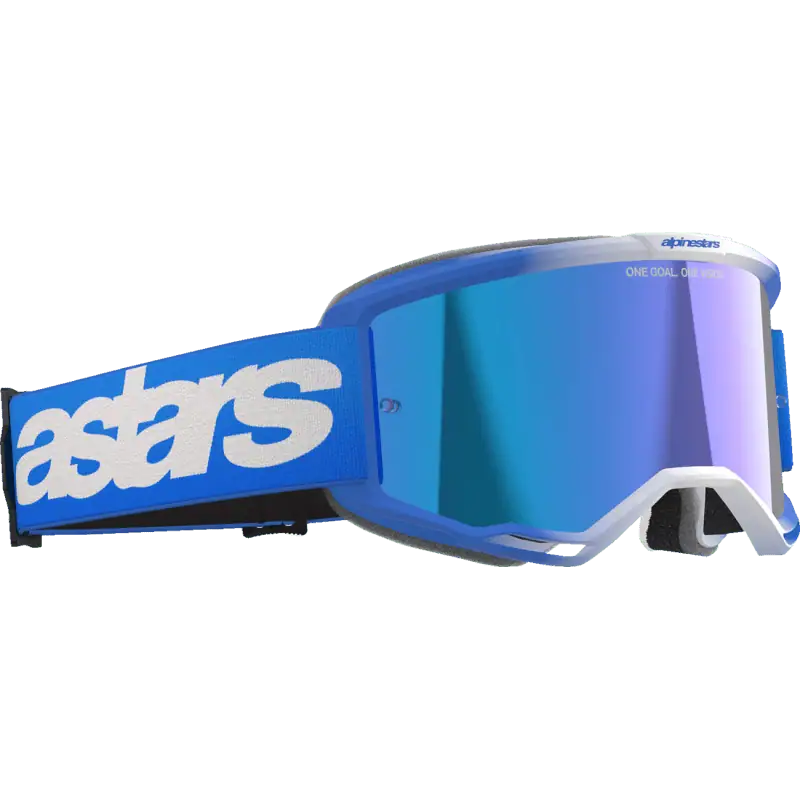 side of the blue / blue mirror Alpinestars Vision 5 Blaze Goggles