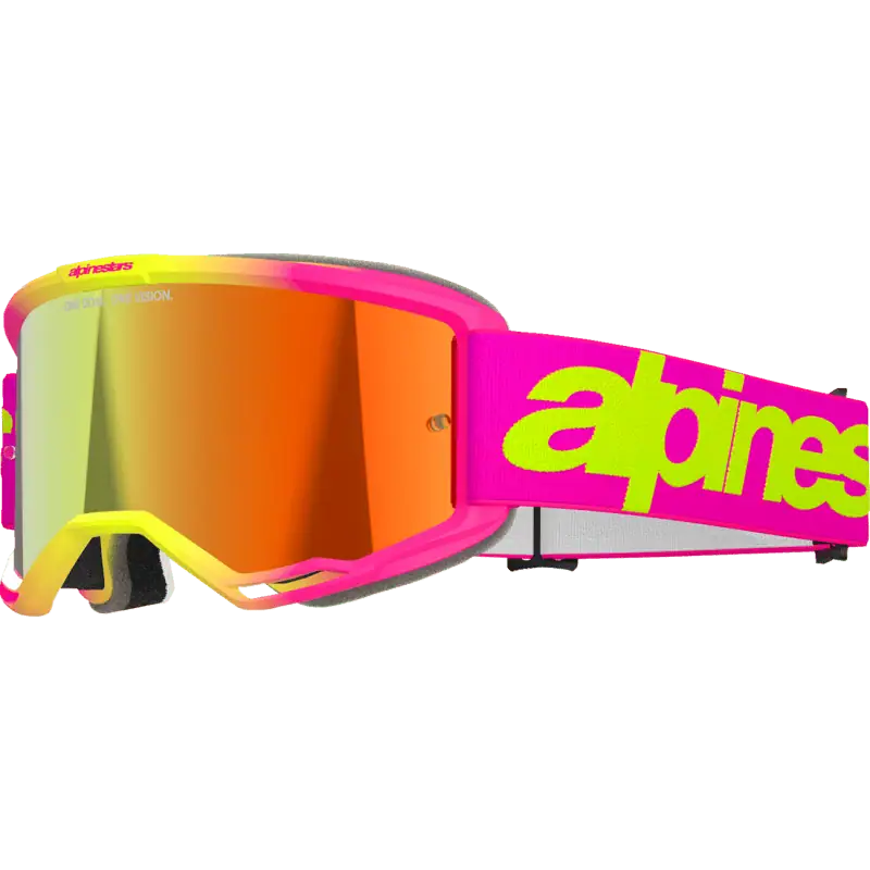 pink/yellow Alpinestars Vision 5 Wordmark Goggles