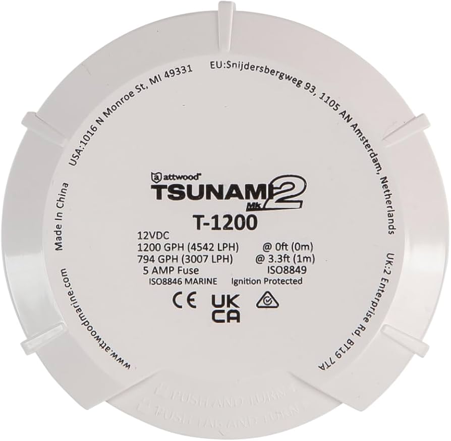 Attwood Tsunami T1200 MK2 12V Replacement Motor Cartridge