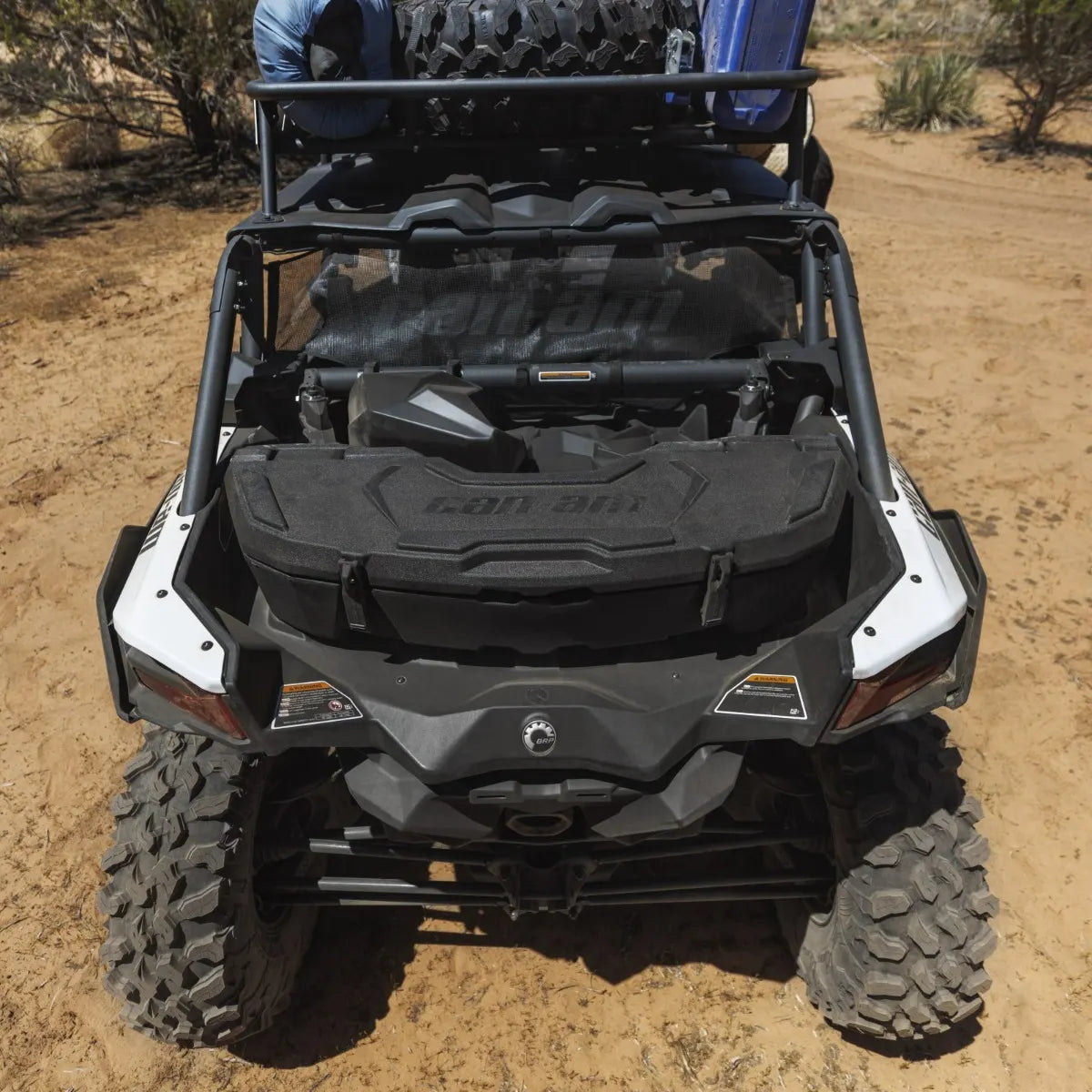 installed on Outlander, the Can-Am LinQ Cargo Box - 45 L