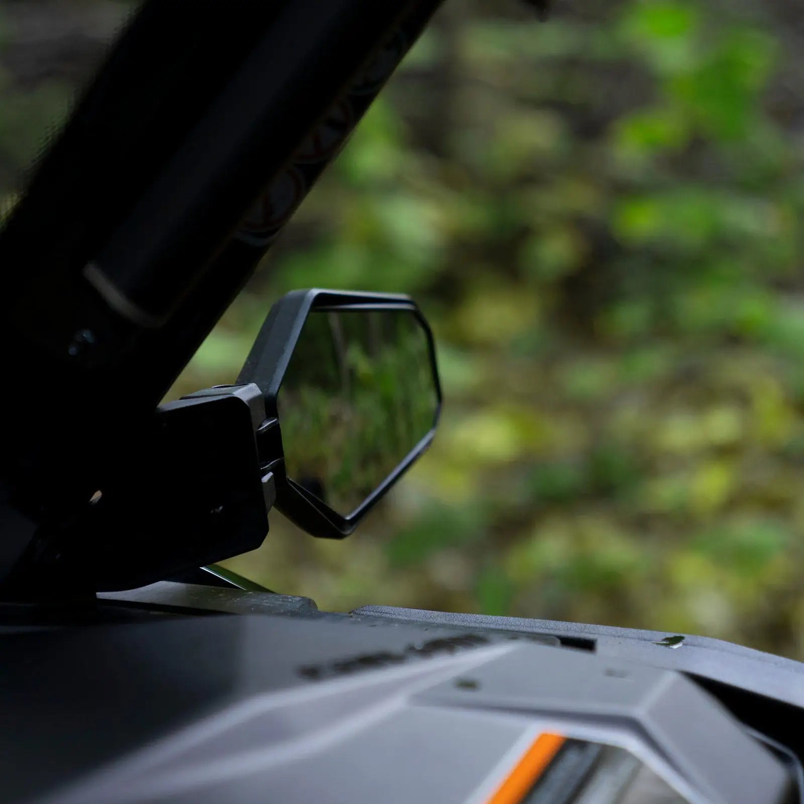 installed view on the Can-Am Side Mirror Kit