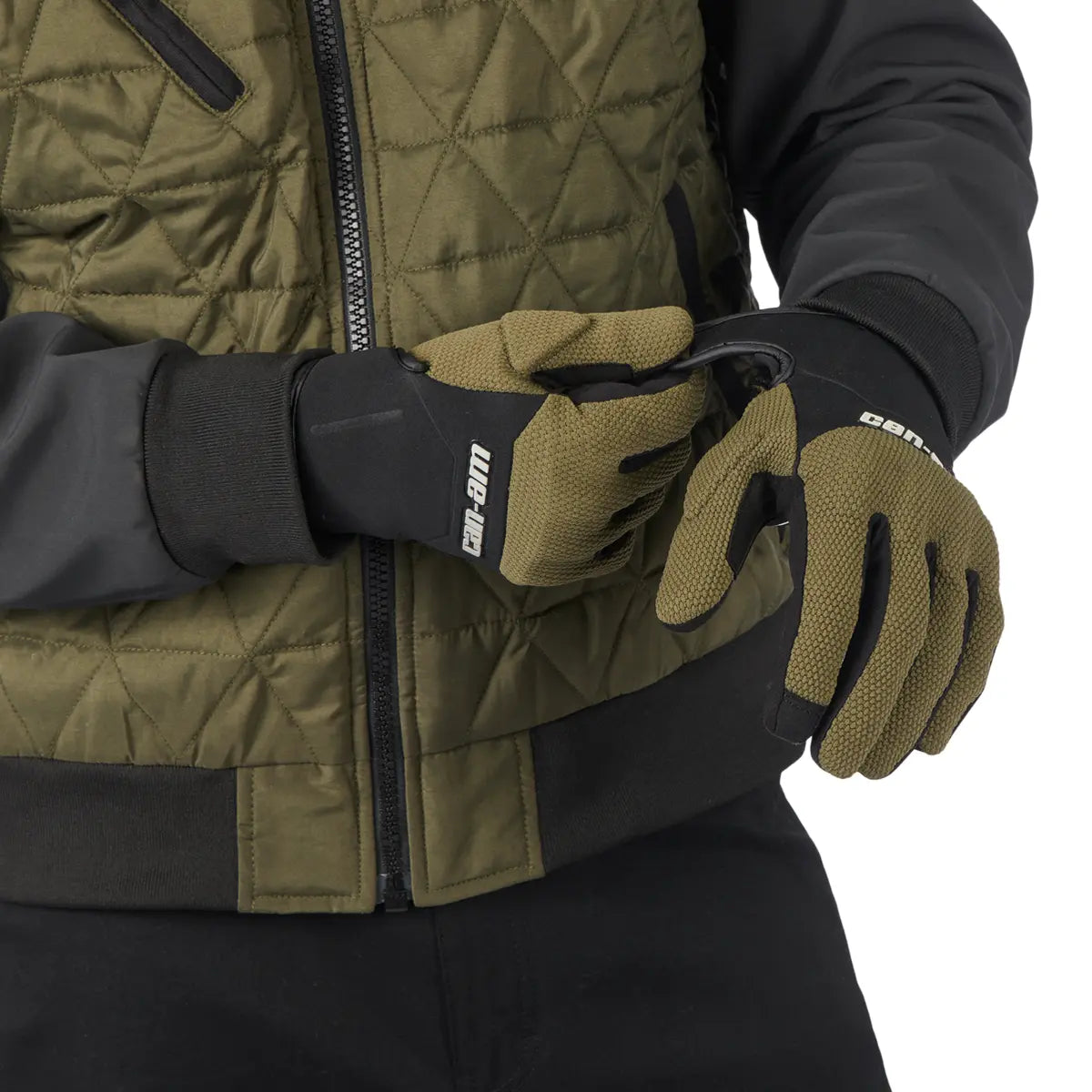 army green Can-Am Unisex Helios Gloves