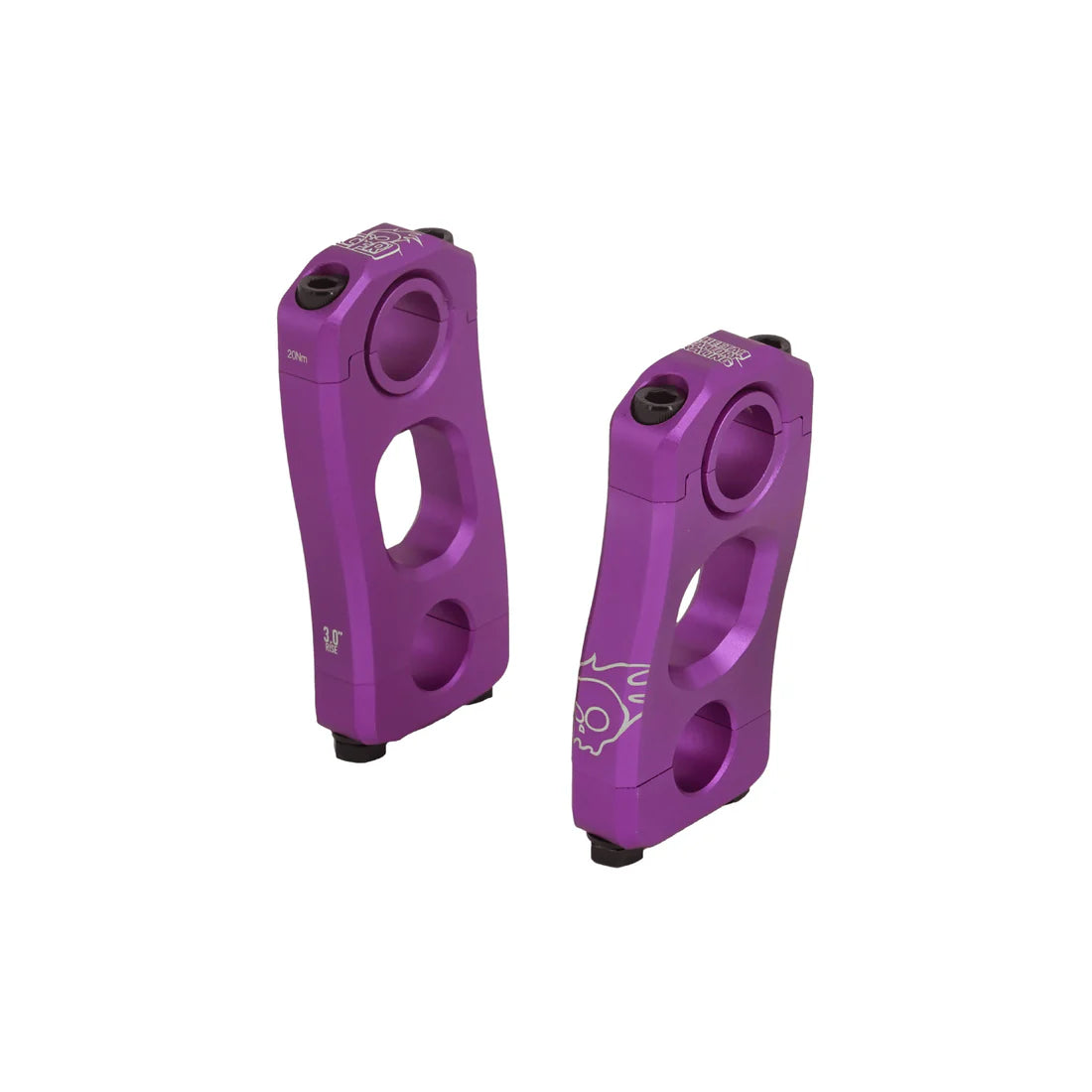 3" purple Cheetah Factory Racing Knucks Risers V2