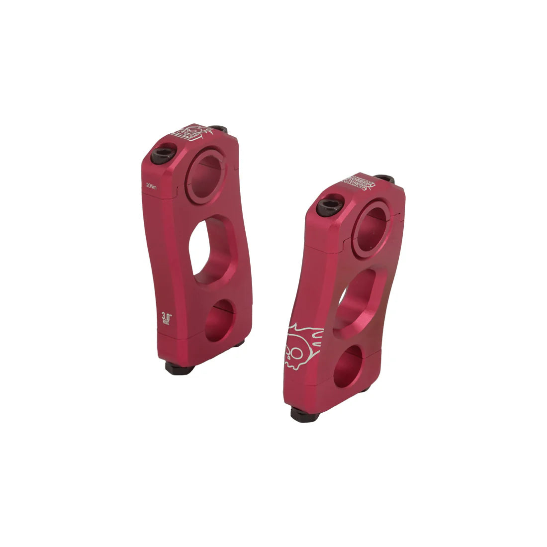 3" red Cheetah Factory Racing Knucks Risers V2