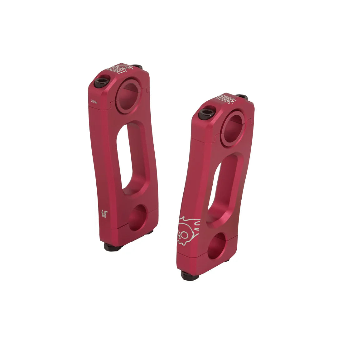 4" red Cheetah Factory Racing Knucks Risers V2