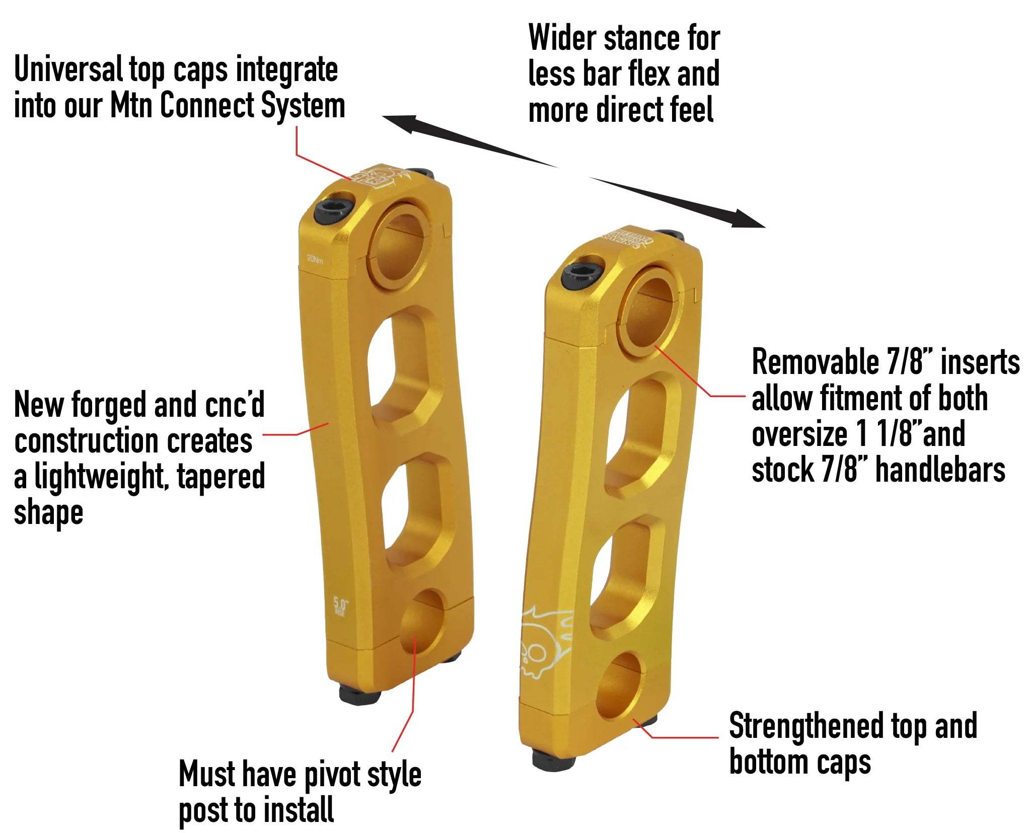 Cheetah Factory Racing Knucks Risers V2