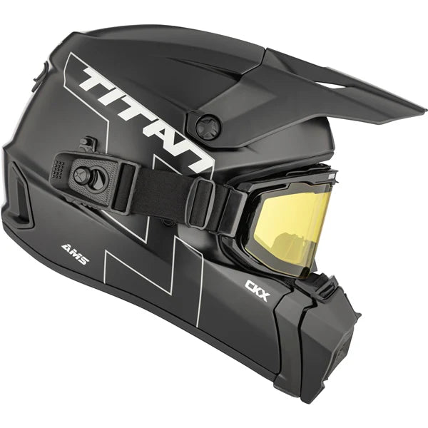 CKX AMS Titan Snowmobile Helmet - Apex Goggle included in matte black